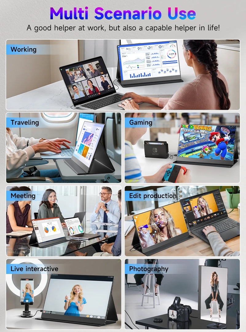 UPERFECT OLED UHD 4K Portable Monitor 13.3" IPS HDMI Extenal Screen For Laptop MINI PC Mac Steam Deck XBOX Switch Gaming Display