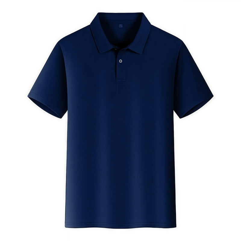 Men's Short-Sleeved Summer T-Shirt Quick-Drying Lapel POLO Shirt Bird's Eye Fabric Breathable Cool Team Uniform