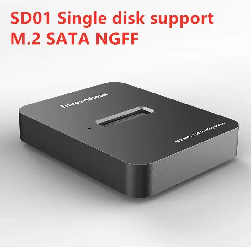ស្ថានីយ៍ចត Blueendless M2 NVMe M Key USB M 2 USB C SSD Case NVMe និង NGFF HDD SSD Docking Station រឹងមាំ