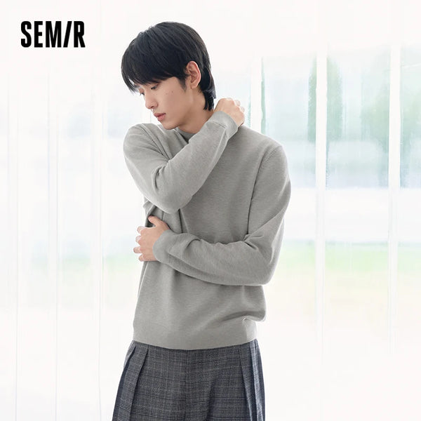 អាវយឺតប៉ាក់ Semir សម្រាប់បុរស កអាវក្លែងក្លាយ កម្ដៅ ប្រឆាំងឋិតិវន្ត ប្រឆាំងបាក់តេរី ឆ្នាំ២០២៦ សម្លៀកបំពាក់ប្រចាំថ្ងៃរដូវរងាថ្មី រចនាប័ទ្មធម្មតាក្នុងទីក្រុង