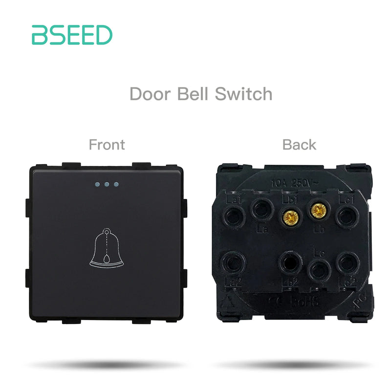 BSEED EU Wall Plastic Panel With Double Internet Socket CAT5 RJ45 ST TV USB Function Parts Power Socket DIY Free Combination