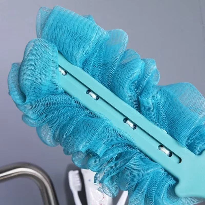 1PCS Long Handle Bath Brush Back Bath Shower Scrubber Body Soft Mesh Scrub Puff Clean Oneself Bath Back Brush