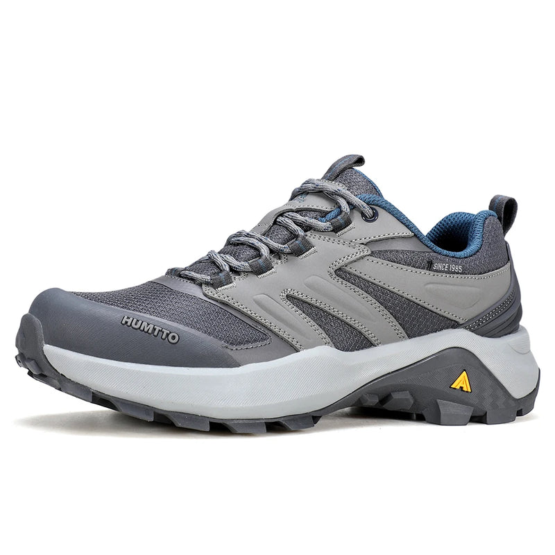 HUMTTO Outdoor Shoes for Men Anti-slip Sneakers Breathable Hiking Shoes Lightweight Black Walking Trainers Casual Trekking Boots