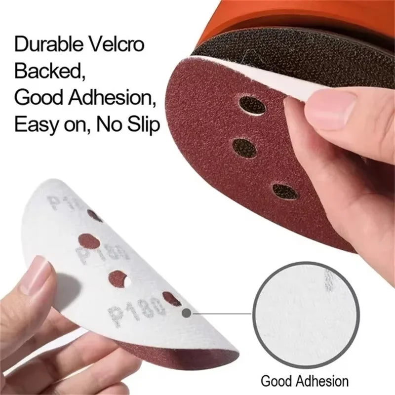 8 Hole 125mm Sandpaper Woodworking Metal Grinding Disc Abrasive Polishing Tool 40/1000 Grit Sanding Discs