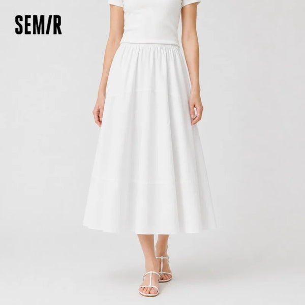 សំពត់នារី Semir ឆ្នាំ ២០២៦ ចង្កេះខ្ពស់ លាយបញ្ចូលគ្នា វាយនភាពបំបែក រឹង វែង សម្រាក ធម្មតា ទន់