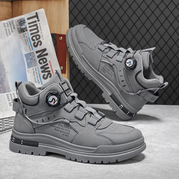 Men's boots four seasons new high-top breathable light soft-sole anti-slip work boots fashion Joker outdoor sports walking shoes