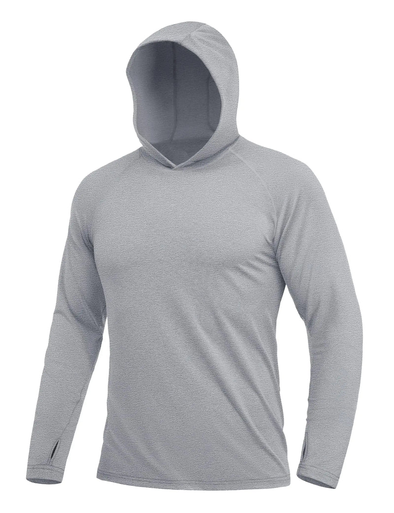 TACVASEN UPF 50+ Sun Protection Hoodie Shirts Men's Long Sleeve T-shirts Lightweight Quick Dry Pullovers Swim Fishing Tee Tops