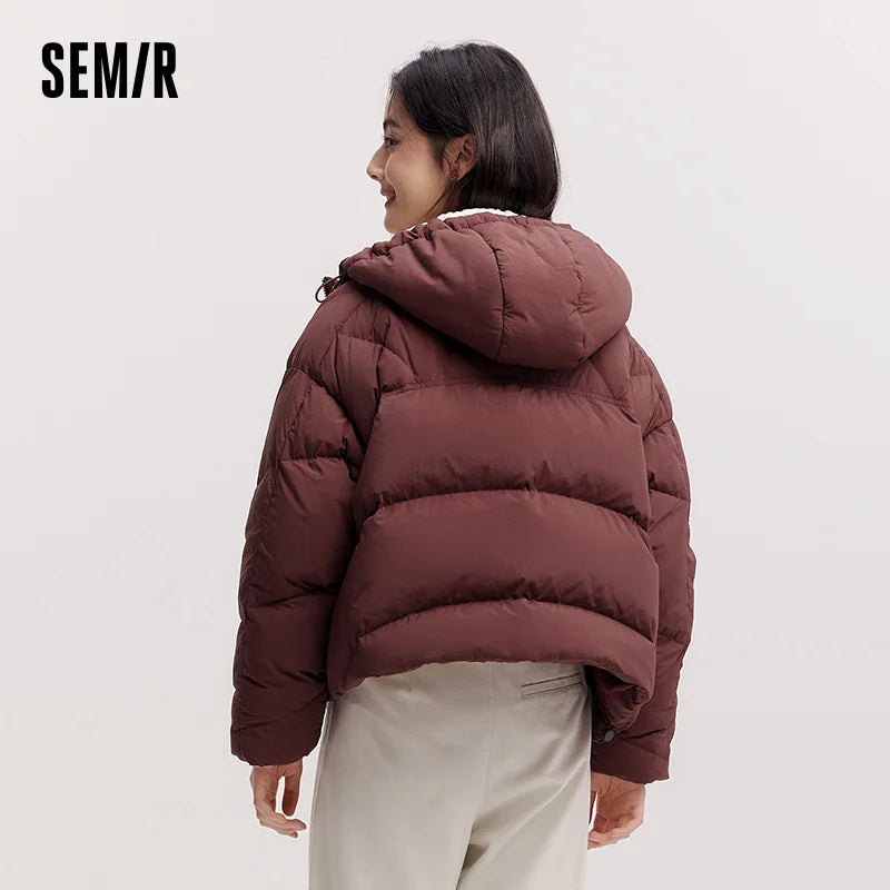 Semir Thin Down Coat For Women 2026 Spring Waterproof Windproof Stain-Resistant Oversize Loose Casual Fashion Jacket