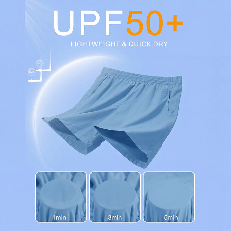 TACVASEN Men's Fishing Shorts UPF 50+ Sun Protection Quick Dry Lightweight Outdoor Shorts With Zipper Pockets Casual Bottoms