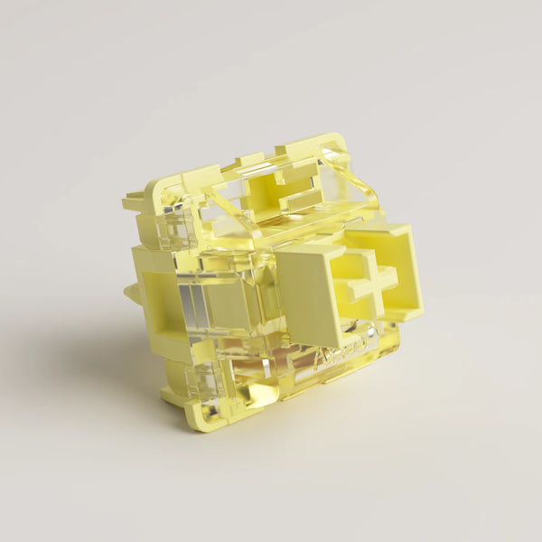 Akko V3 Cream Yellow Pro Switch 5 Pin 50gf Linear Switch ជាមួយ Dustproof Stem អាចប្រើជាមួយ MX Mechanical Keyboard (45 គ្រាប់)