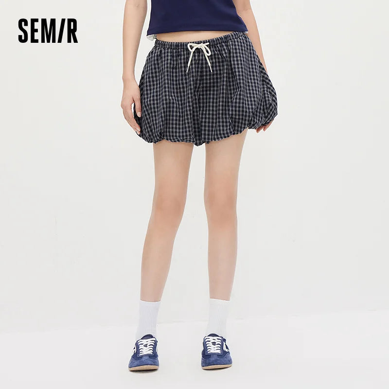 ខោ Semir សម្រាប់នារី ខោខ្លីរលុង ផ្អែមល្ហែម គួរឲ្យស្រលាញ់ រចនាប័ទ្ម Vintage Bud ឆ្នាំ 2026 ម៉ូដសម្លៀកបំពាក់ប្រចាំថ្ងៃ សម្រាប់រដូវក្តៅ