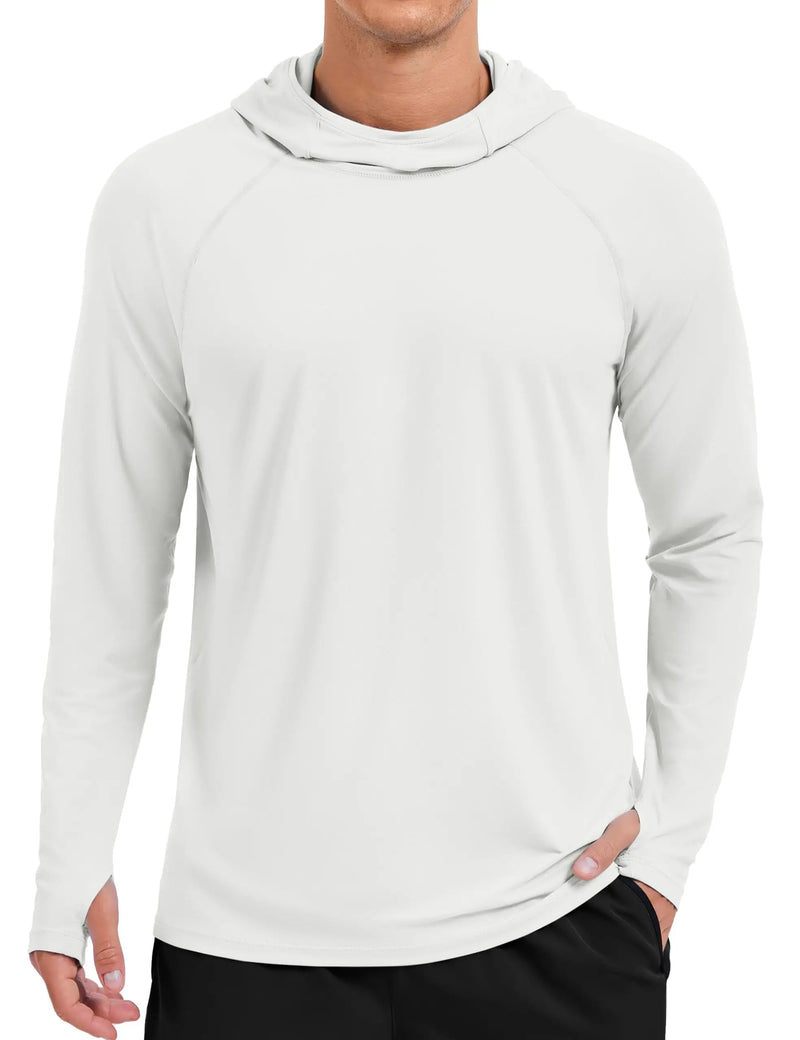 TACVASEN Men's Rash Guard Sun Hoodie Long Sleeve UPF 50+ Sun Protection SPF Quick Dry Hiking Swim Fishing Shirt