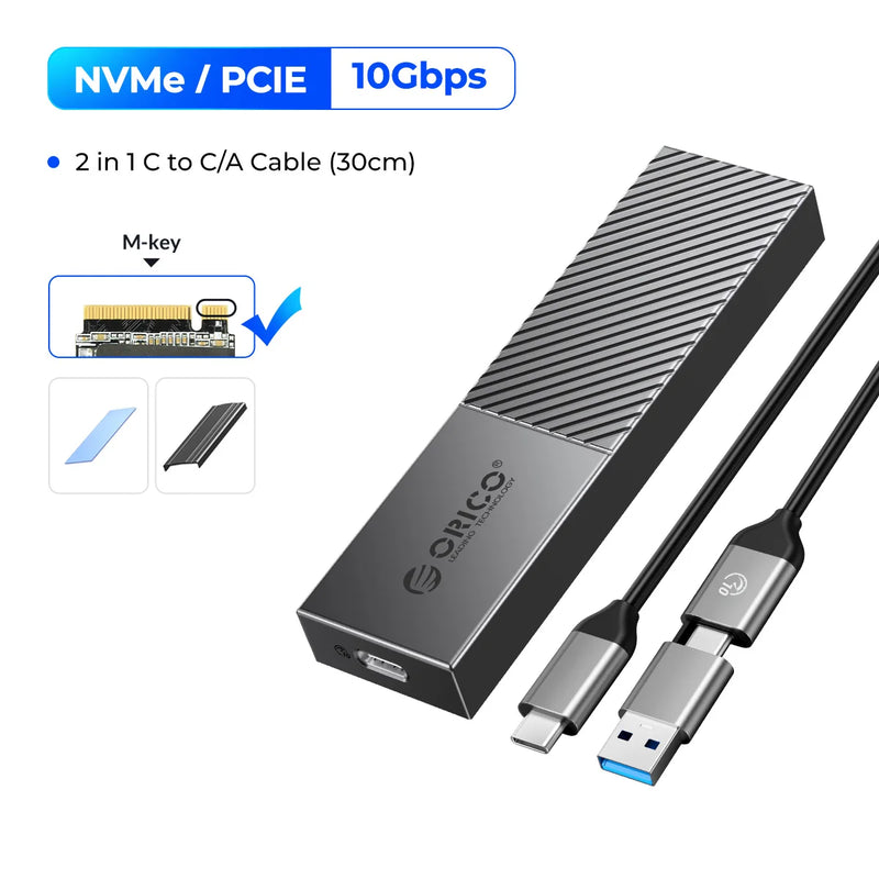 ORICO USB4 NVMe SSD Enclosure 40Gbps PCIe3.0x4 Aluminum M.2 SSD Case Compatible with Thunderbolt 3 4 USB3.2 USB 3.1 3.0 Type-C