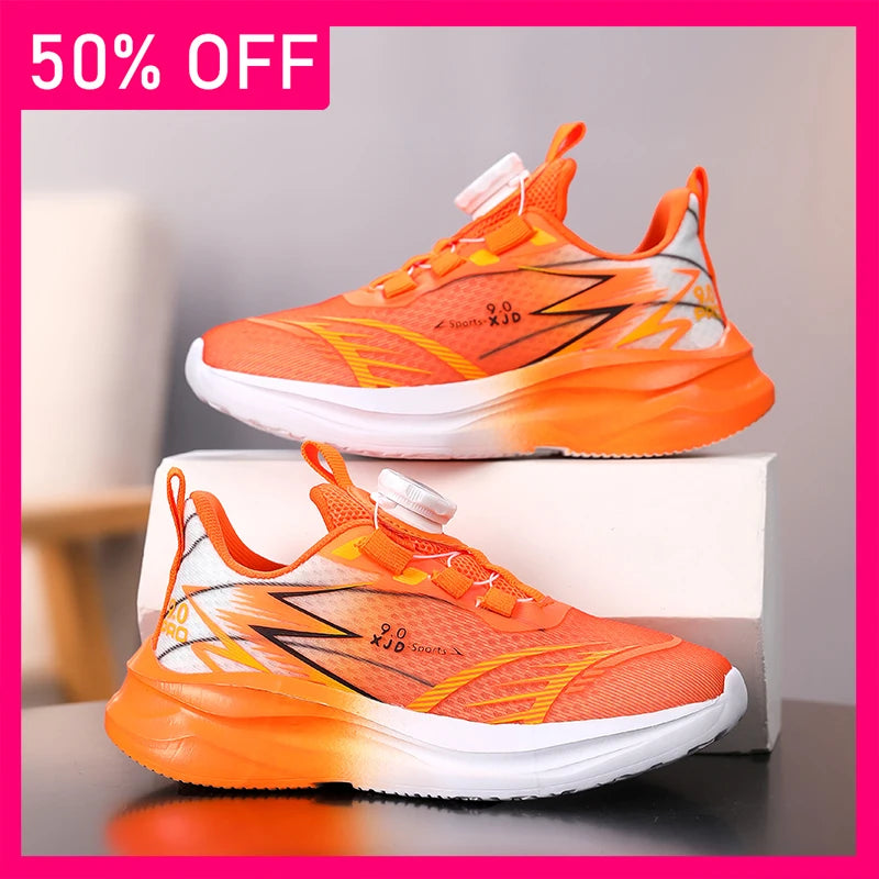 Children Sports Shoes Fashion New Mesh Breathable Anti Slip Wear-resistant Soft Sole Campus Sports Shoes Outdoor Jogging Shoes