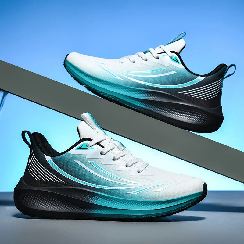 Men's plus-size high-quality racing running shoes Four Season lightweight breathable casual sports shoes Students speed sneakers