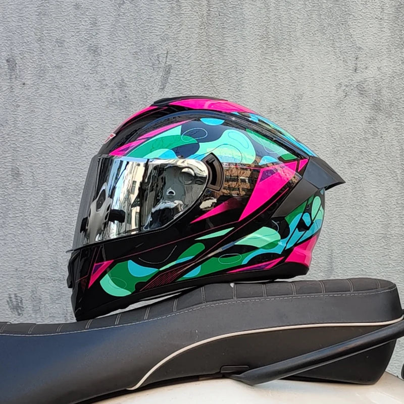 Full Face Racing Helmets Winter Warm Double Visor Motorcycle Helmet Motorbike Sports helmet