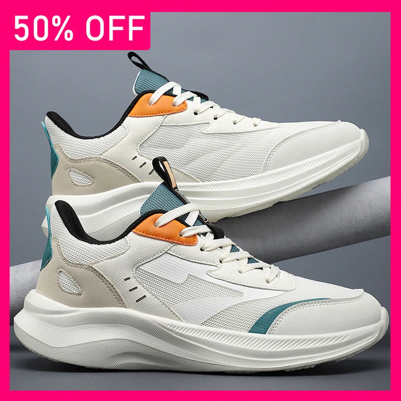 Men Sports Shoes Fashion Casual Mesh Breathable Outdoor Running Shoes New Soft Soled Non Slip Comfort Versatile Fitness Shoes