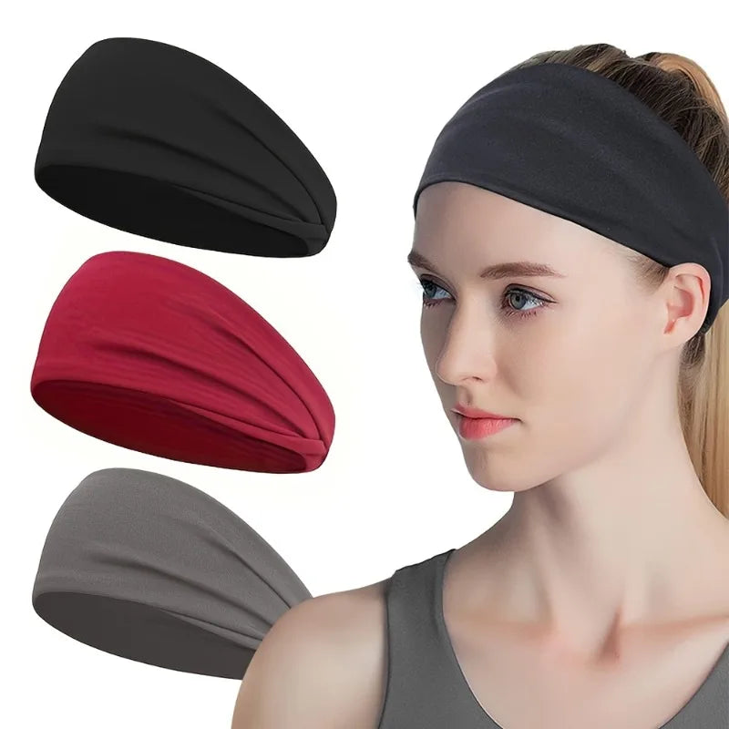 1pc Sports Headbands-Wide Elastic Hair Bands for Running,Soft Stretchy Breathable Fabric, All-Season Comfort,Yoga Accessories