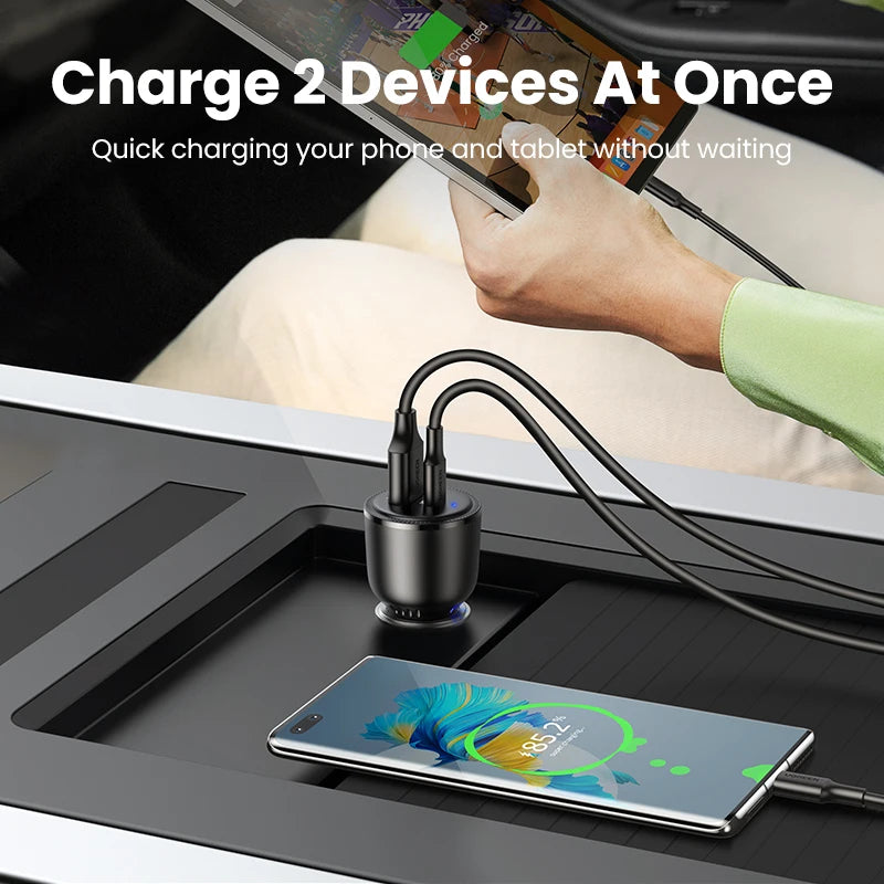 NEW in UGREEN 63W Car Charger PD QC 3.0 PPS 45W USB Type C Fast Charging for iPhone 17 16 Samsung Xiaomi Mobile Phone Charger