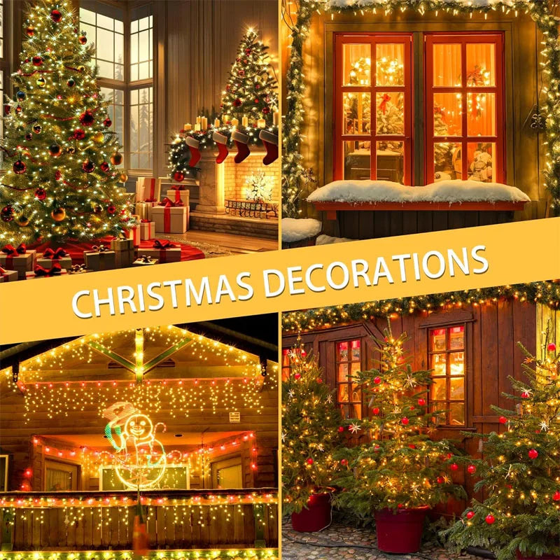 Fairy Lights String Lights with Remote Control 8 Modes Waterproof Wire Light for Patio Yard Trees Christmas Party Lighting