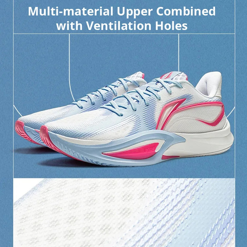 ស្បែកជើងបាល់បោះបុរស Li-Ning SHINING 3 Professional BOOM Cushion ទម្ងន់ស្រាល មានខ្យល់ចេញចូលបានល្អ ស្បែកជើងកីឡាប្រកួតប្រជែង LiNing ABAW007