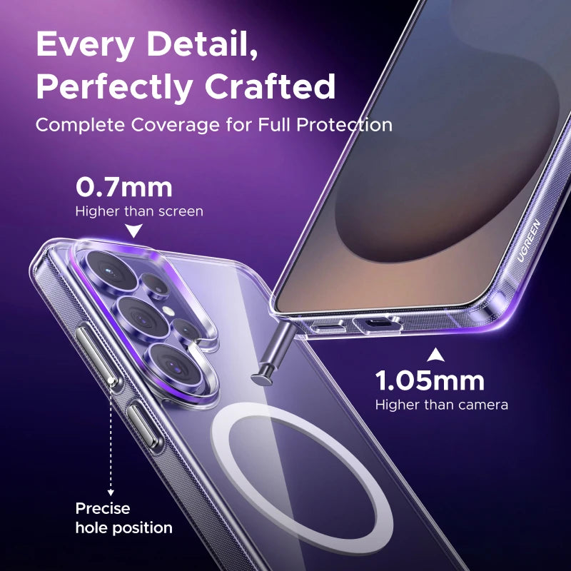 UGREEN For Samsung Galaxy S26 Ultra S25 Ultra Magnetic Case Clear/Black S26Ultra Macsafe Cover 2026
