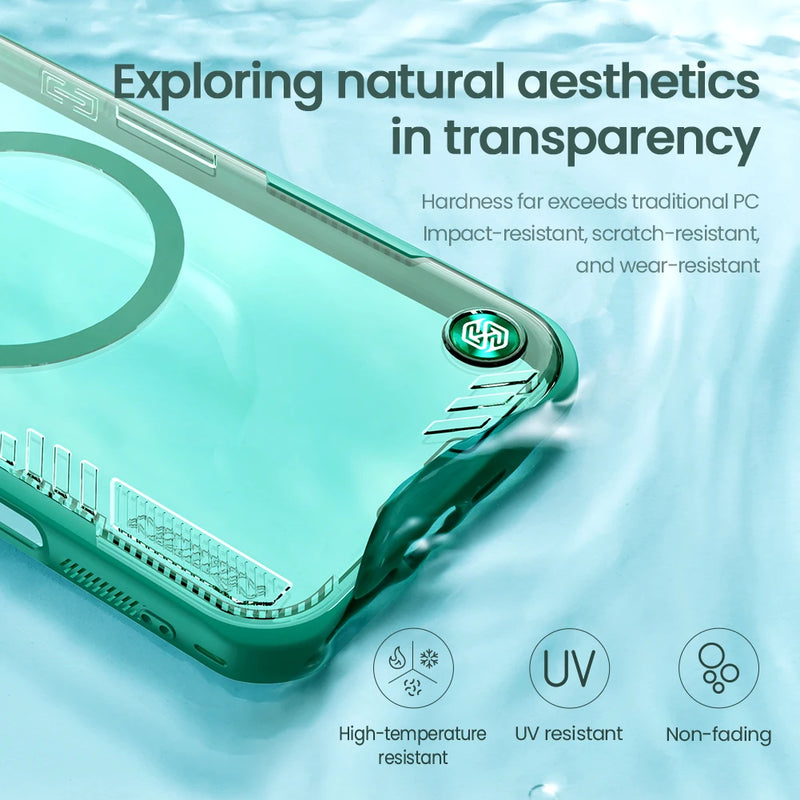 Nillkin For iPhone 16 Pro Max Magsafe Case Iceblade Prop Eco-friendly Shockproof Back Cover With Lens Stand For iPhone 16/16 Pro