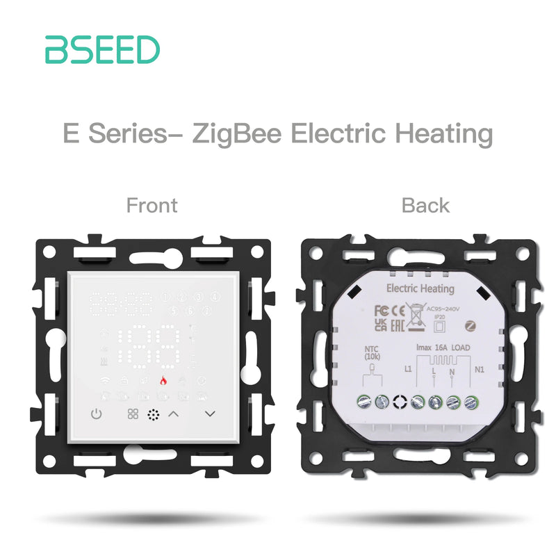 BSEED Smart Zigbee Thermostat Floor Heating/Boiler/Water Module Part Thermostat Controller Glass Frame Need Gateway APP Control
