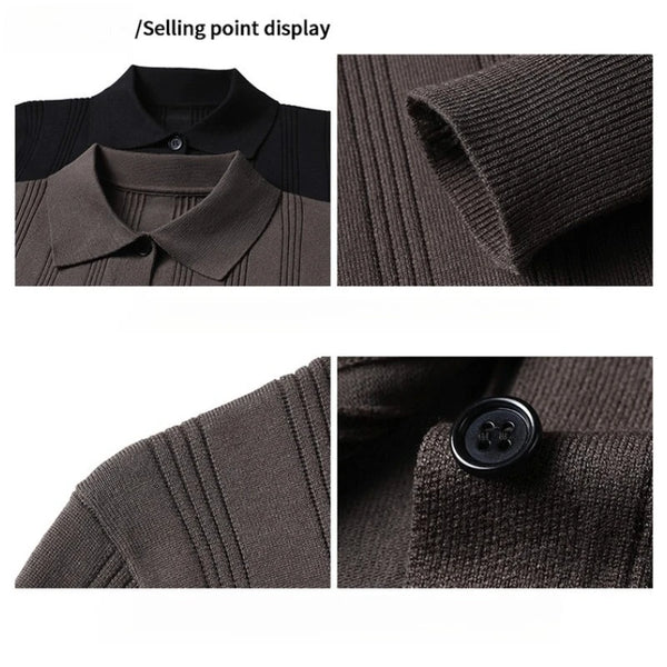 Men's Lightweight Knitted Cardigan – Breathable Business Casual Open Front Sweater, Soft Everyday Essential