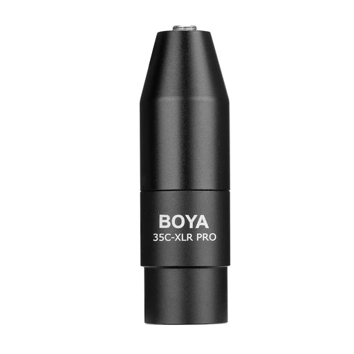 BOYA 35C-XLR Pro 3.5mm TRS(Female) to XLR(Male) Adapter with Power Converts Fuction Microphone Adapter Mini-Jack to XLR Adapter Default Title