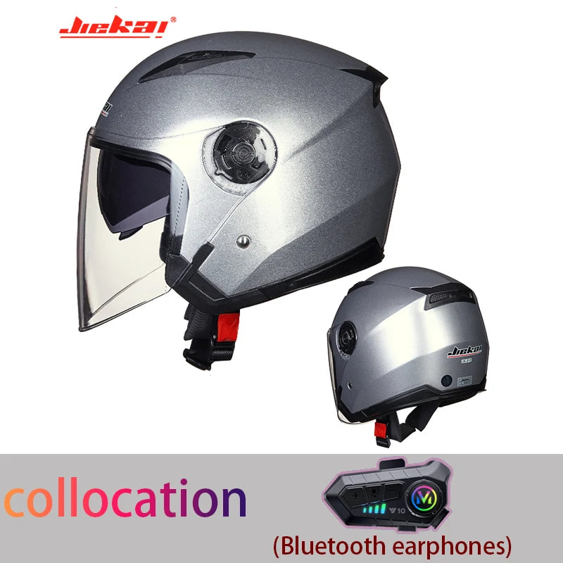 Motorcycle semi covered helmet cascos para motos with built-in sun visor Bluetooth helmet motorcycle helmet