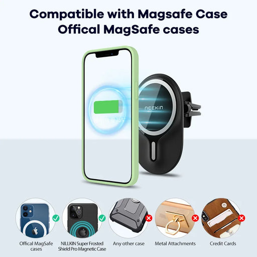 NILLKIN Magnetic Wireless Car Charger Mount for iPhone 13 Pro Max Fast Charging Wireless Charger Car Phone Holder For iPhone 12