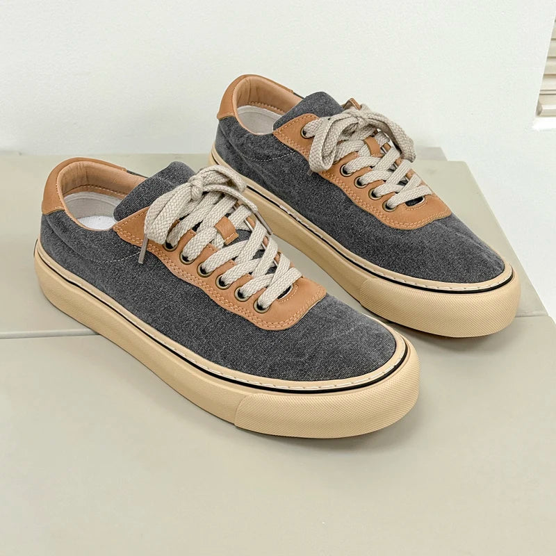 Men's high-quality canvas shoes four seasons fashion breathable light soft-sole comfort outdoor casual walking sports board shoe