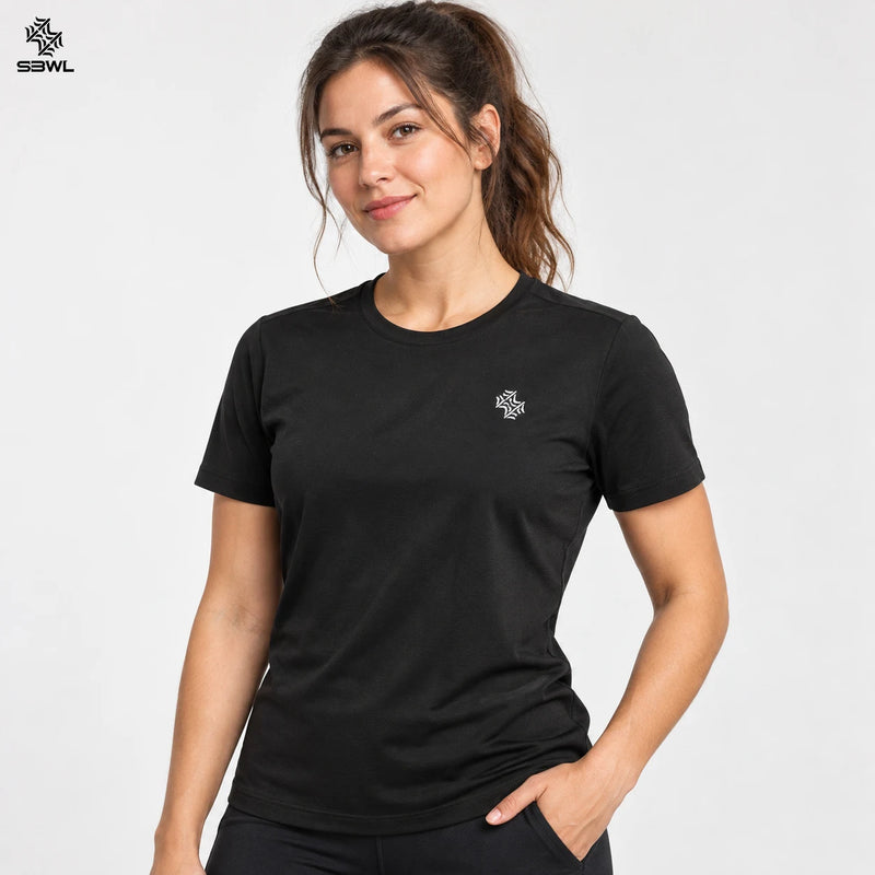 SBWL Female High quality Outdoor hiking Tees running weight loss fitness sports quick drying T-shirt Woman's Ice silk Tops