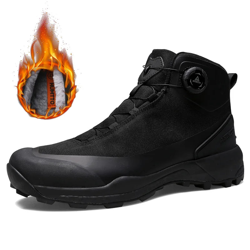HUMTTO Outdoor Mountain Climbing Hiking Shoes for Men 2025 Winter High Top Anti Slip Sneakers Professional Trekking Boots Man