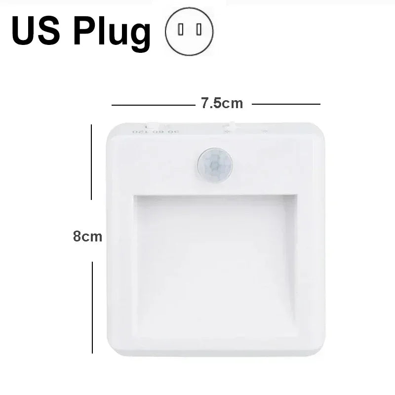 LED Night Light With Motion Sensor EU US UK AU Plug Lamps Children'S Night Lights For Bedside Table Bedroom Stair Kitchen