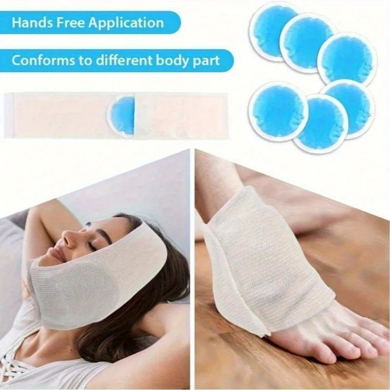 2/4pcs Reusable Round Gel Ice Packs Hot Cold Therapy For Face Wisdom Tooth Pain Post Mastectomy Head Wrap,Cold compress bag