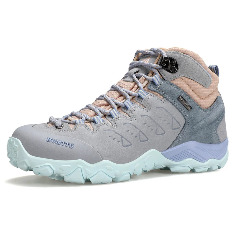 HUMTTO Non-slip Hiking Boots Leather Women's Sports Shoes Winter Outdoor Safety Sneakers Breathable Trekking Shoes for Women