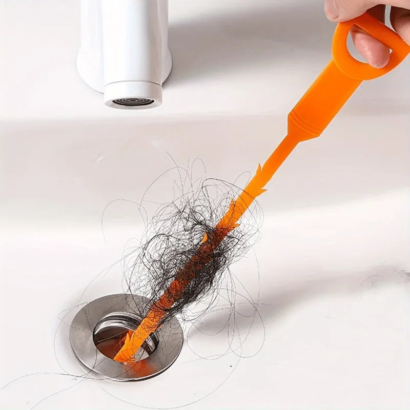 1/2pcs Hair Drain Clog Remover,Pipe Dredging Tool, Drain Hair Remover Tool for Sewer, Kitchen Sink, Bathroom Tub.Sewer cleaner.