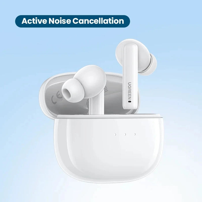 UGREEN HiTune T3 ANC Wireless TWS Bluetooth 5.2 Earphones Headset Active Noise Cancellation, in-Ear Mics Handfree Phone Earbuds White CHINA