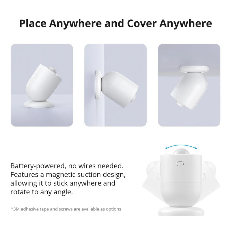 SONOFF SNZB-03P Zigbee Motion Sensor Light Detection Home Security Local Smart Scene Linkage via eWeLink APP Alexa Google