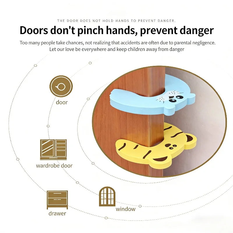 1/2PCS Safety Door Stoppers Designed to Prevent Pinched Fingers, Featuring cute animal  Patterns. door stopper