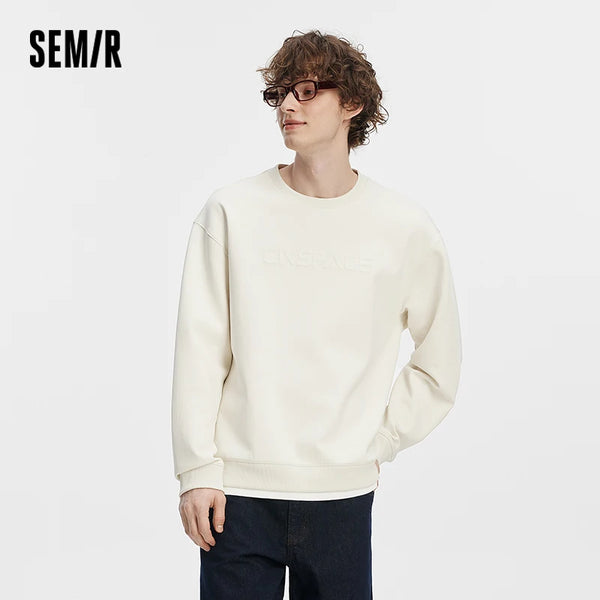 អាវយឺតបុរស Semir ធ្វើពីកប្បាសពីរដុំ មានអារម្មណ៍ទន់ ស្ទីលធម្មតា អាវប៉ាក់រដូវស្លឹកឈើជ្រុះ ពាក់ប្រចាំថ្ងៃ 2026
