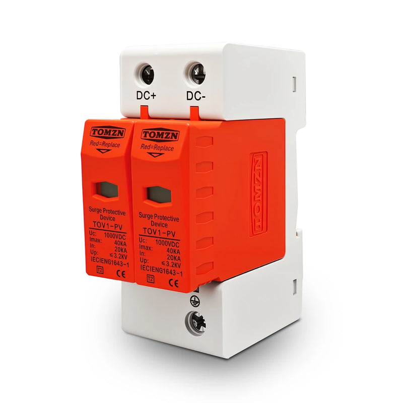 TOMZN SPD DC 1000V 20kA~40kA House Surge Protector Protective Low-voltage Arrester Device