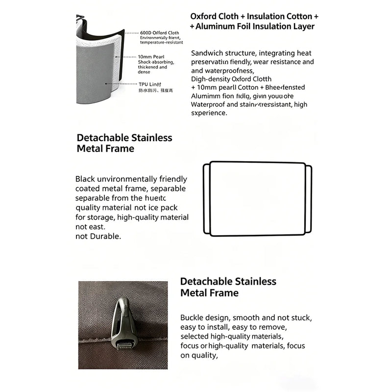 1Unit IGT Ice Bucket Camping Table Incubator Refrigerated Picnic Iced Drink Ice Bag Water Storage Insulation Bag
