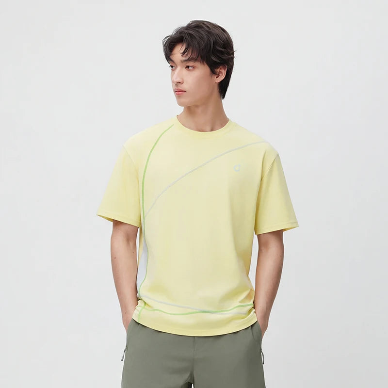 Semir Unisex Tshirt 2026 Color Block Printed Crew Neck Light Sports Style Outdoor Casual Soft