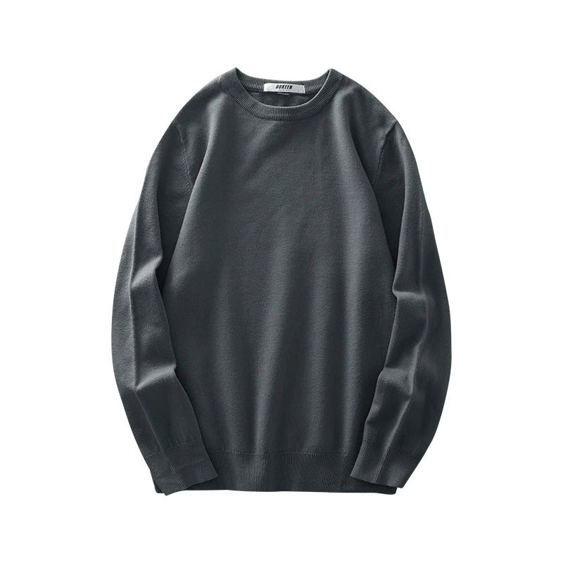 DUKEEN Dralon/sheep Wool Blend Men's Sweater 2025 Autumn and Winter Thick Warm Crew-Neck Knitwear Man Undershirt