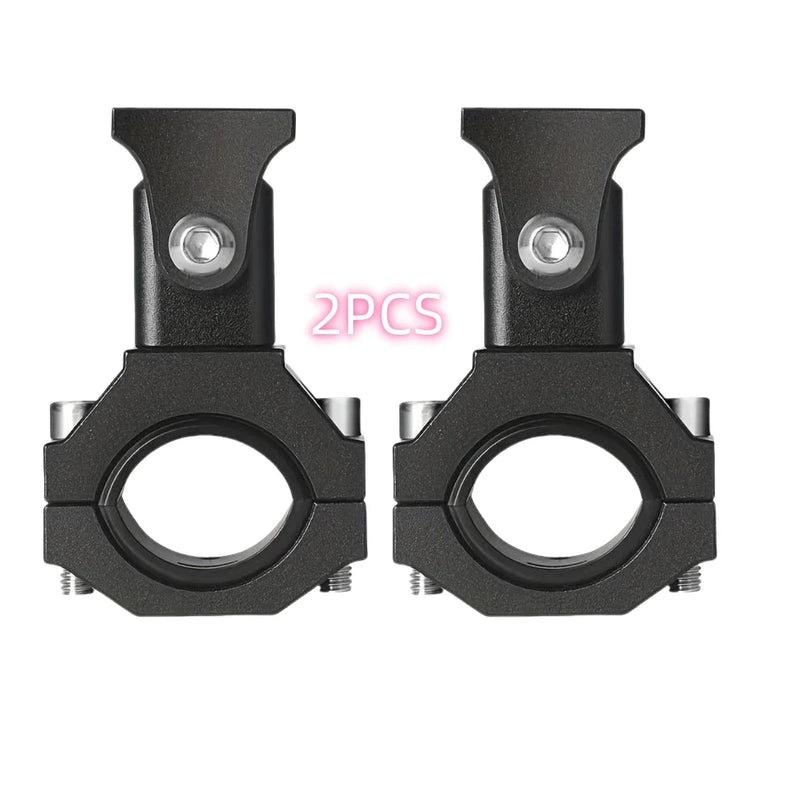 JOYINLED 1/2PCS Universal Motorcycle Headlight Fog Light Brackets Adjustable Bumper Clamp Mount Kit for Work Light