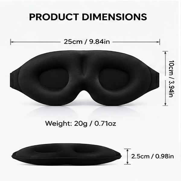 2pcs 3D full blackout sleep mask, Yoga Rest Sleep 3D Stereo Eye Mask No Nose Wing Style Travel Sleep Eye Mask