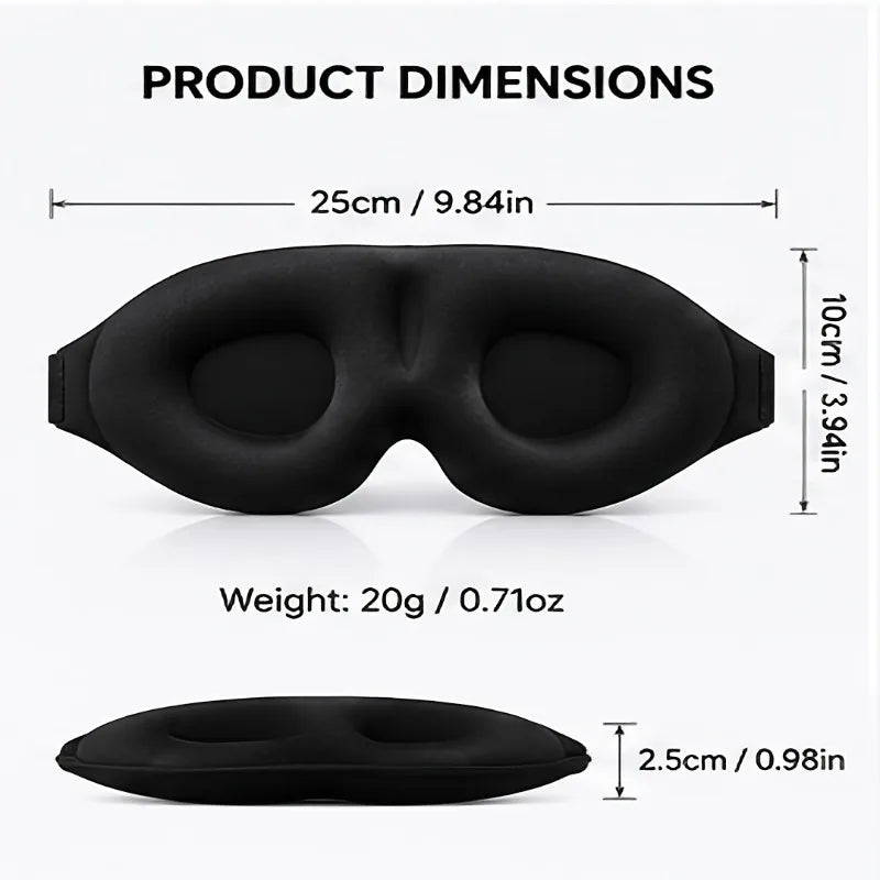 2pcs 3D full blackout sleep mask, Yoga Rest Sleep 3D Stereo Eye Mask No Nose Wing Style Travel Sleep Eye Mask